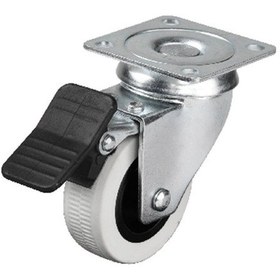 Resim Hts 334 - 50x20 Mm Çift Bilyalı Tablalı Frenli Teker 4 Adet 