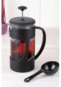 Resim French Press Bitki Çayı & Kahve Demliği 350 Ml Ölçek Kaşıklı Renkli 