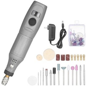 Resim Hallow E14873GY-US 12 V Mini Döner Alet Elektrikli Öğütücü Taşlama Gri Abd Fişi 