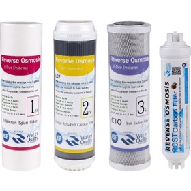 Resim Reverse Osmosis Su Arıtma 4 Lü Filtreseti Reverse Osmosi 