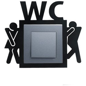 Resim Tuvalet Wc Ahşap Priz Çerçevesi Dekorasyon 