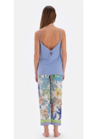 Resim Eros 33534 3 Lü Sabahlıklı Kadın Pijama Takımı Lila 
