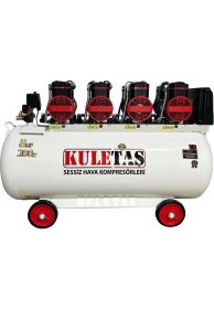 Resim Kuletaş 200 Litre 8 Hp Sessiz & Yağsız Premium Kafa Hava Kompresörü(Kopya) 