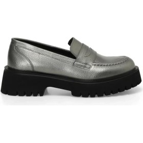 Resim Butigo 24K-552 4pr Gümüş Kadın Oxford Ayakkabı 