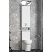 Resim Özceden Klozet Banyo Üst Dolabı 40 x 100 cm Mdf Beyaz 