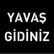 Resim Hayat Trafik Boyama Şablonu Yavaş Gidiniz 100x100cm 