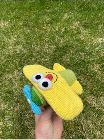 Resim Innovate Store Amigurumi Tatlı Uçak Oyuncak El Örmesi Bebek ve Çocuklar için Sağlıklı Oyuncak 