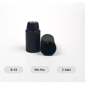 Resim Dekoratif Plastik E-14 Düz Duy Siyah (2 Adet) 