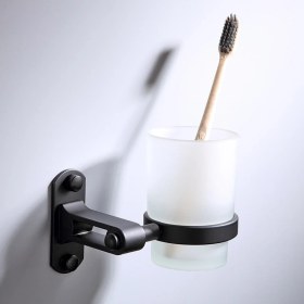 Resim Sanlindou Siyah Uzay Alüminyum Banyo Donanım Havlu Raf Havlu Bar Kağıt Tutucu Bez Kanca Sabunluk Havlu Yüzük | Banyo Donanım Setleri 