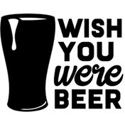 Resim Wish You Were Beer - Araç, Oto, Laptop, Duvar Uyumlu Sticker 30 24 Cm 