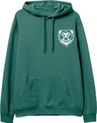 Resim Bear Baskılı Yeşil Hoodie Lambuka Store