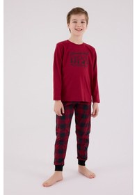Resim Arnetta Erkek Çocuk Bordo Pijama Takımı 5274-48515 Bordo 