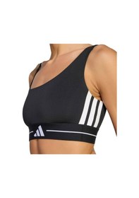 Resim Adidas Q2 Hyperglam Ls Kadın Siyah Yuvarlak Yaka Sporcu Sütyeni Siyah 