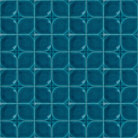 Resim Can Seramik - 13*13 Cm. Turkuaz Kabartmalı Çini Karo (5 Li 1 Paket) 