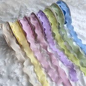 Resim DIY El İşleri, Hediye Paketleme & Çiçek Düzenlemeleri için Fırfırlı Balık Kuyruğu Kurdele - 15 Canlı Renkte Premium Saten Kurdele (Turuncu-Kırmızı'dan Siyaha) - Pasta Süsleme, Düğün & Parti Malzemeleri için Makaron Kurdele, Hediye Paketleme Kurdesi, Fırfırlı Kenar Kurdele, Saten Görünümlü Bitiş 