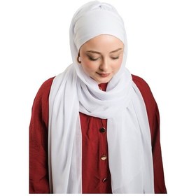 Resim Hürrem Bone Beyaz Pratik Hazır Geçmeli Bone Şal Şifon Düz 2506 42 beyaz 