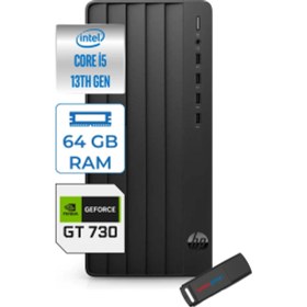 Resim Hp 290 Pro G9 Intel I5-13400 64GB 2tb SSD 4GB/GT730 Windows 11 Pro Masaüstü Bilgisayar GTB6JD6ESP24+ZETTAUSBBELLEK 