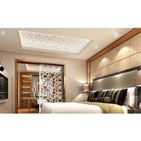 Resim Liar Ahşap Seperatör (Paravan) - KSP-36 - (10 mm) - (69 cm x 139 cm) - (Beyaz) 