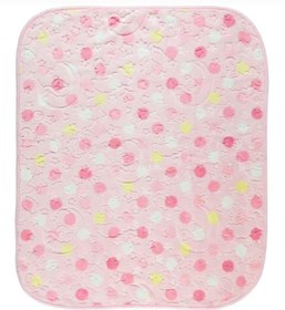 Resim Yumuşak Kabartmalı Bebek Battaniyesi 100x120 CM Arabada ve Yatakta Kullanıma Uygun Pembe 