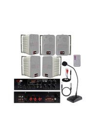 Resim Lastvoice Large Paket-4 Hoparlör ve Anfi Anons Ses Sistemi Seti 
