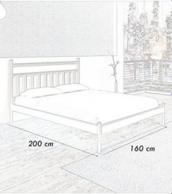 Resim GM 224 LİMAY ÇİFT KİŞİLİK METAL KARYOLA SİYAH 160 * 200 CM 