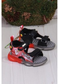 Resim Vicco 332.b25y.255 Felipe Siyah Rahat Esnek Işıklı Erkek Çocuk Sandalet Siyah 