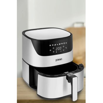 Homms H40 2000 Watt Yüksek Güç 6,4 Litre Inox Geniş Xxl Dokunmatik Airfryer Yağsız Sıcak Hava Fritözü