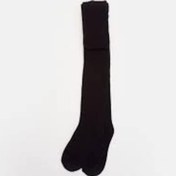 Resim Çocuk Siyah Havlu Külotlu Çorap Unisex Model 