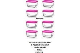 Resim Feyza Design Şık ve Kullanışlı 8'li Kahvaltılık Saklama Kabı Seti, 270CC 