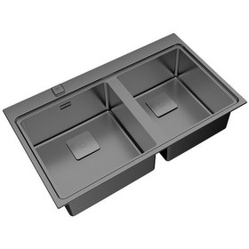 Resim Teka Zenit Rs15 2B 86 Auto Iki Hazneli Ankastre Paslanmaz Çelik Eviye - 115030015 