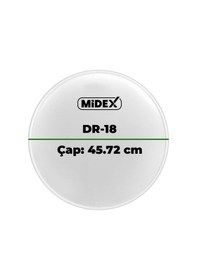 Resim Midex Dr-18wh Beyaz Renk 18 İnç Bas Kick Bateri Davul Derisi Drumhead 18'' İnch 45.72 Cm 