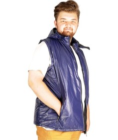 Resim Mode Xl Büyük Beden Erkek Yelek Basic Kapşon Thin 21610 Lacivert 001 