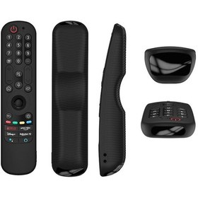 Resim Monyee Lg An-mr21/22/23/24 Tv Kumanda Kılıfı - Tam Koruma Siyah Silikon Kılıf Diğer 