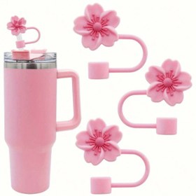 Resim 3 adet PVC Tekrar Kullanılabilir Çay Bardak Kapağı, 10mm 0.4inç, Toz Korumalı, 30/40 Ounce Bardaklarla Uyumlu, 10mm Çay Bardağı, Karma Renk, Kızlar, Doğum Günü, Cadılar Bayramı, Noel, Şükran Günü Hediyesi 