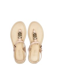 Resim Twigy Grendha Cacau Rustıca Kadın Parmak Arası Sandalet Beyaz 35/40 DD0302 Bej 