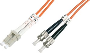 Resim Beek LC-ST Fiber Optik Patch Kablo, Multimode OM 2 50\u002F125 Duplex, 3.0mm, LSZH, 2 metre 
