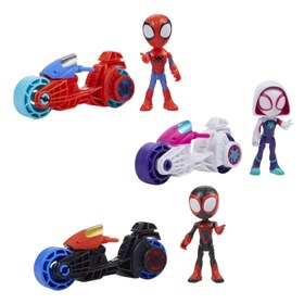 Resim Spidey ve İnanılmaz Arkadaşları Motorsiklet ve Figür 