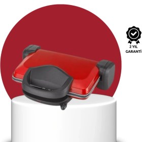 Resim Hatıra Kutusu 2000 Watt Tost Makinesi 6 Dilim Kapasiteli Döküm Plakalı Üç Kademeli Isı Ayarlı - Lisinya 