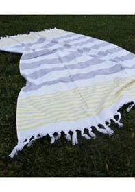 Resim %100 Pamuk 90x150 Cm Desenli Çizgili Plaj Havlusu Desen002 