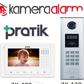 Resim Pratikkart 8 Dairelik Görüntülü Diafon Sistemi - Kameralı Renkli Zil Paneli Dahil 