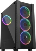 Resim Fc-9320G Gaming Kasa Dual-Ring Rgb Fan + 600W 80+ Bronze 1 X Usb 3.0, 2 X Usb 2.0 Boş Bilgisayar Kasası Frisby