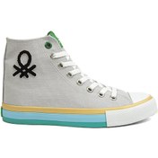 Resim Benetton Bn-30189 - 3374 Gri - Beyaz Kadın Sneaker 