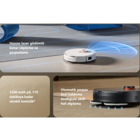Resim Xiaomi S20+ Akıllı Robot Süpürge 5000Pa Emiş Gücü – Moplu, Akıllı Haritalama Sessiz Çalışma 