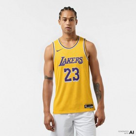 Resim Nike Los Angeles Lakers Icon Edition 2022/23 Dri-FIT NBA Erkek Sarı Basketbol Forması 