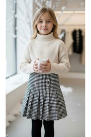 Resim Minimoda Kids Kız Çocuk Kazayağı Desenli Etek 