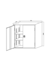 Resim Çelik Dosya Dolabı Metal Dolap Ofis Dolapları Gri 