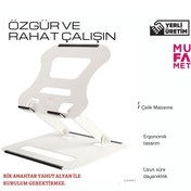 Resim mufamet Katlanabilir Modellerle Uyumlu Dayanıklı Kolay Ayarlanır Paslanmaz Çelik Ergonomik Laptop Standı 