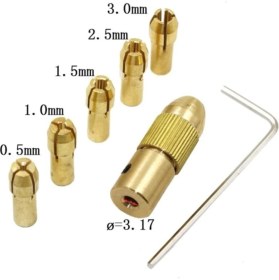 Resim Depolife Motor Için Küçük 3 Çene Pesnli Mandren 3.2 mm Motor Girişli Okul Proje Ödev Uygulama Hobi 