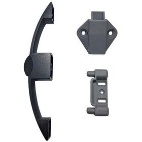 Resim Basçek Kulp Dolap Kilidi Siyah Mat 10 Adet Yatek Karavan Tekne 