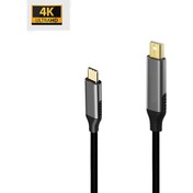 Resim K-02 Type-C To Mini Display Port 4K Hd 60Hz Görüntü Aktarım Kablosu 